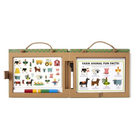 Melissa & Doug Natural Play - Play, Draw, Create Reusable Kit - Farm 31325